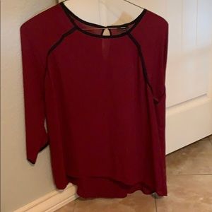 Burgundy blouse